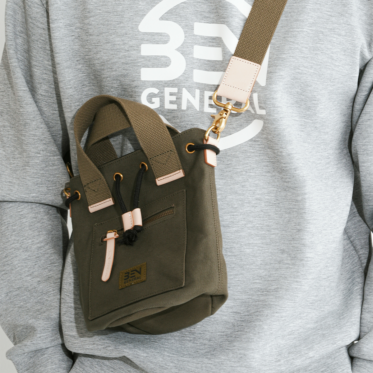 BEN GENERAL スタジアム コミューター 2way ミニボンサック ナチュラル