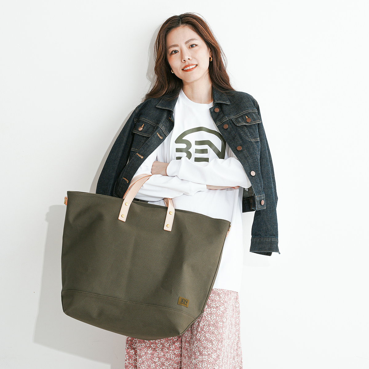 BEN GENERAL スタジアムコミューター2wayトートバッグ カーキ