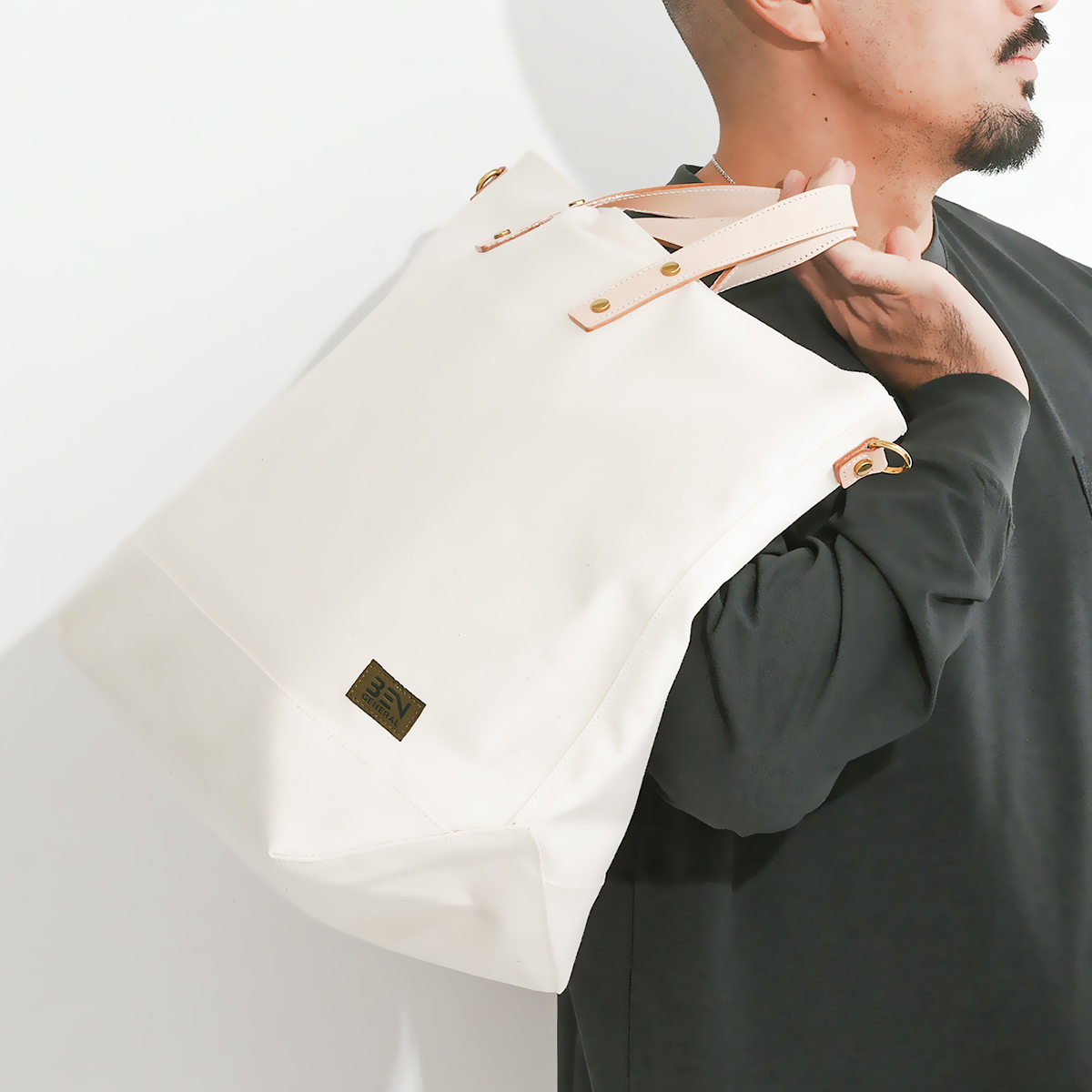 BEN GENERAL スタジアムコミューター2wayトートバッグ カーキ