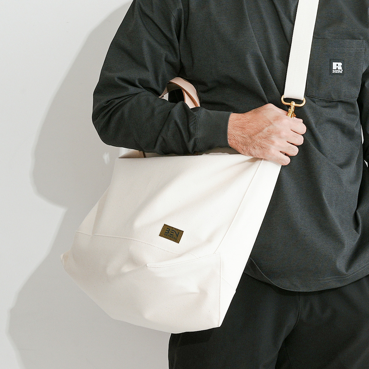 BEN GENERAL スタジアムコミューター2wayトートバッグ カーキ