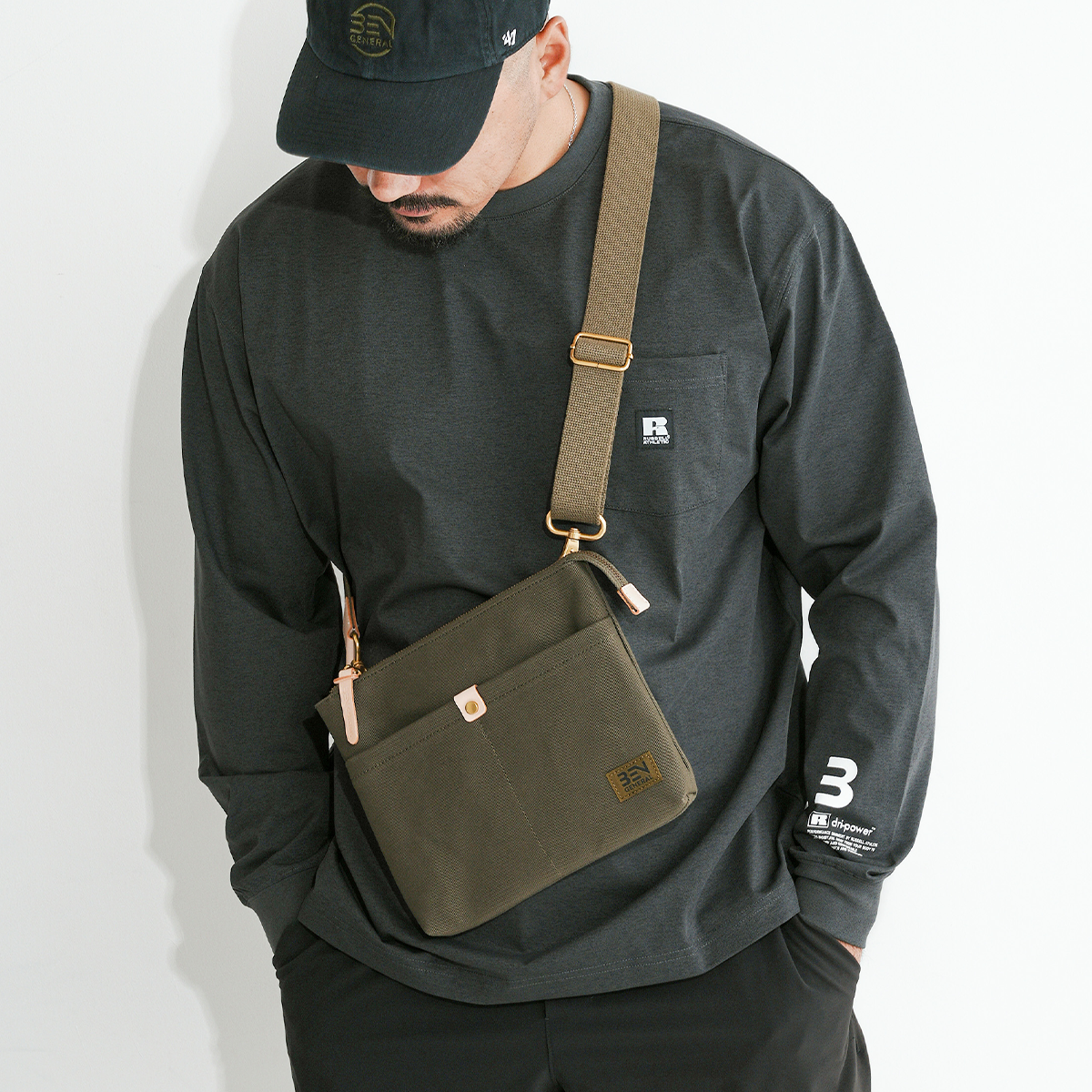 BEN GENERAL スタジアムコミューター2wayトートバッグ カーキ