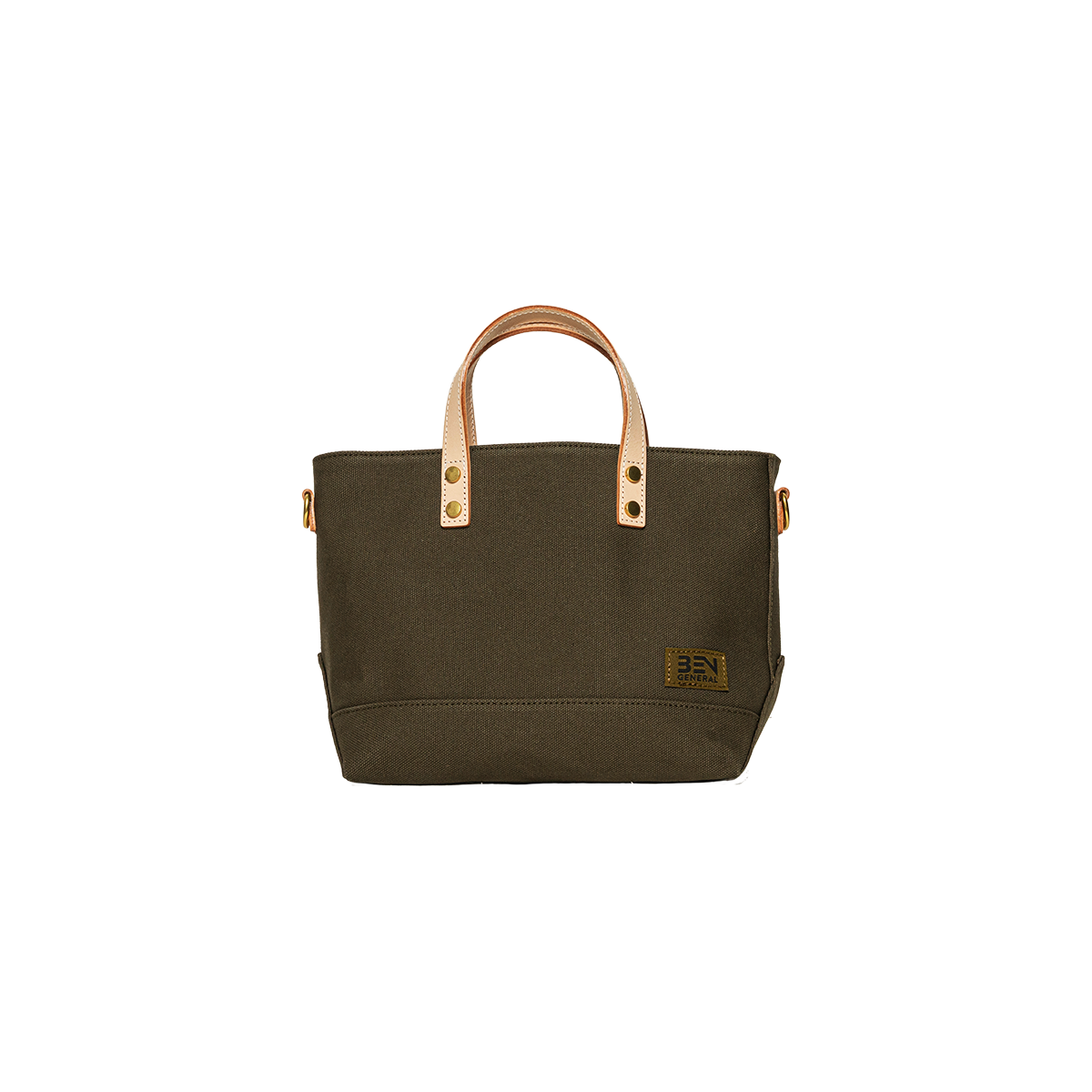 BEN GENERAL スタジアムコミューター2wayミニトートバッグ カーキ
