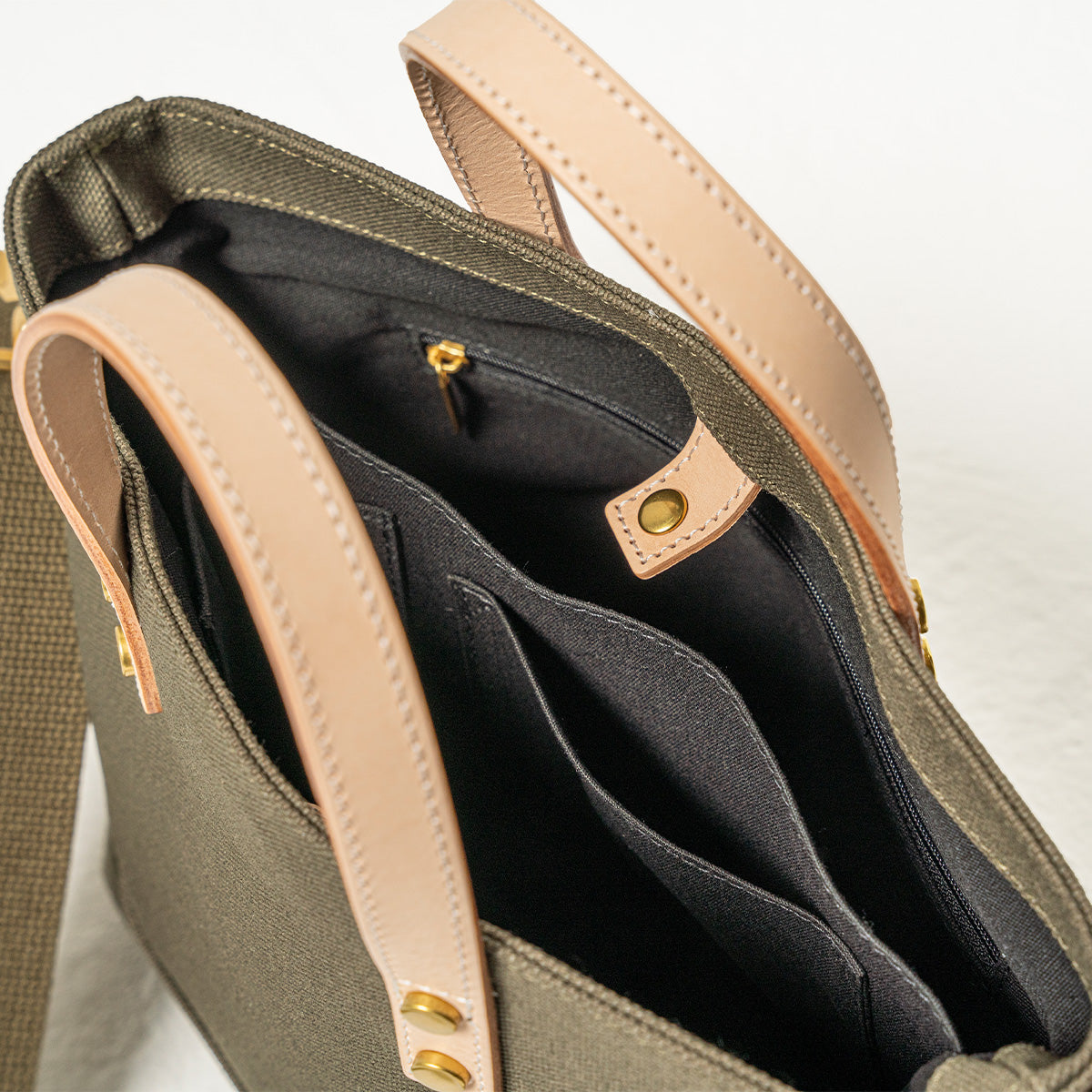 BEN GENERAL スタジアムコミューター2wayミニトートバッグ カーキ