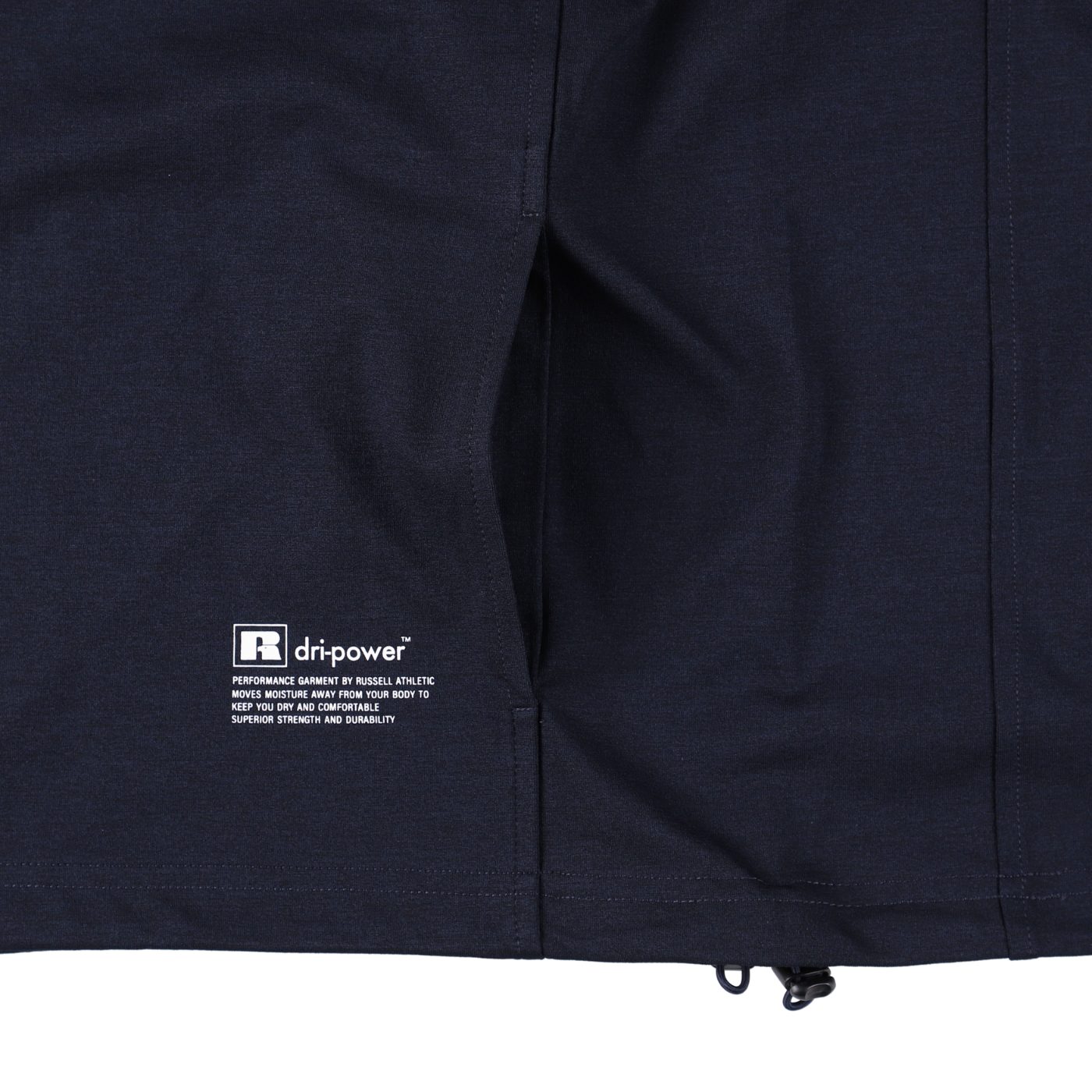 BEN GENERAL Russell Athletic ドライパワーストレッチハーフジップショートスリーブイージーシャツ ネイビー