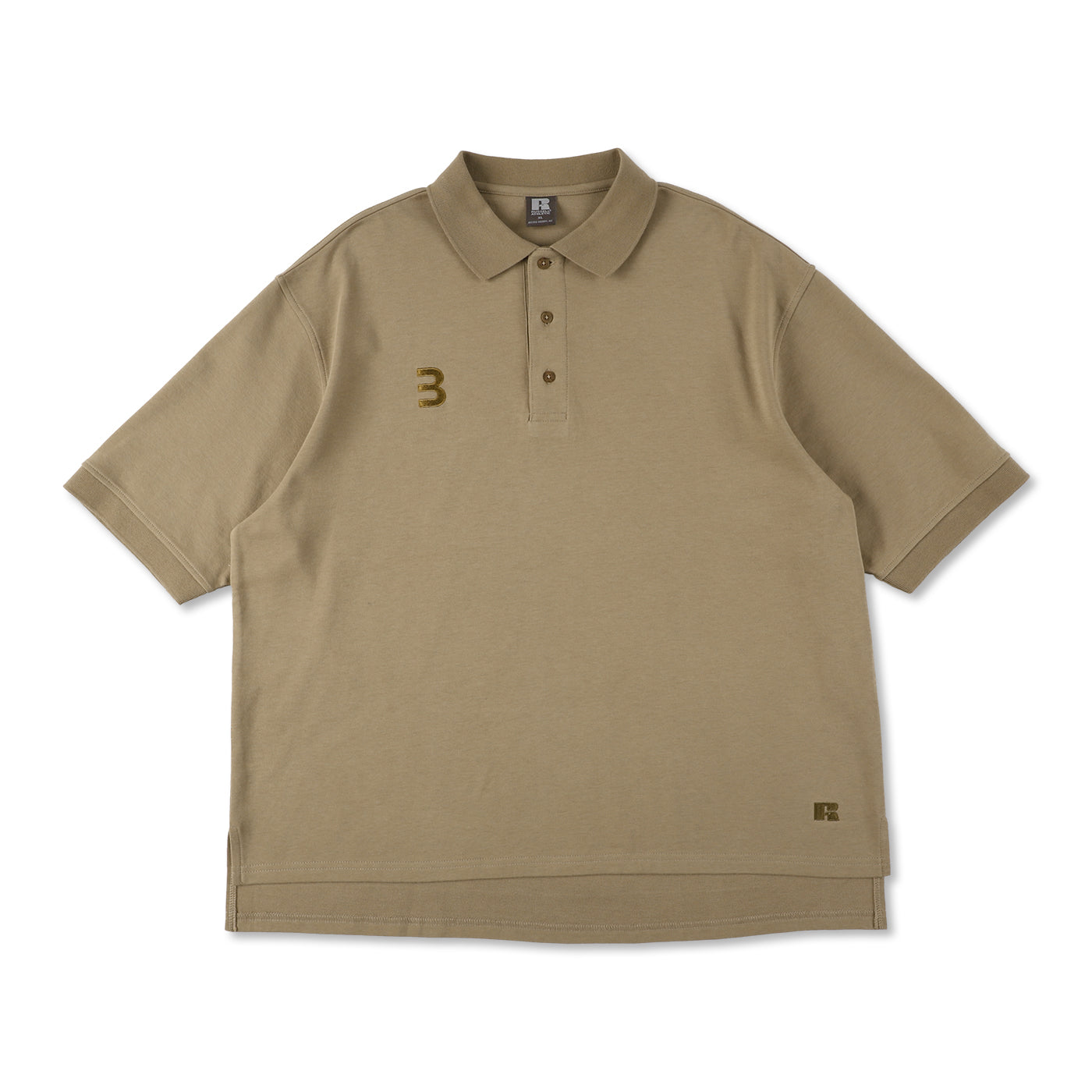BEN GENERAL Russell Athletic フリーズギアダブルフェイスバックピケショートスリーブポロ コヨーテブラウン