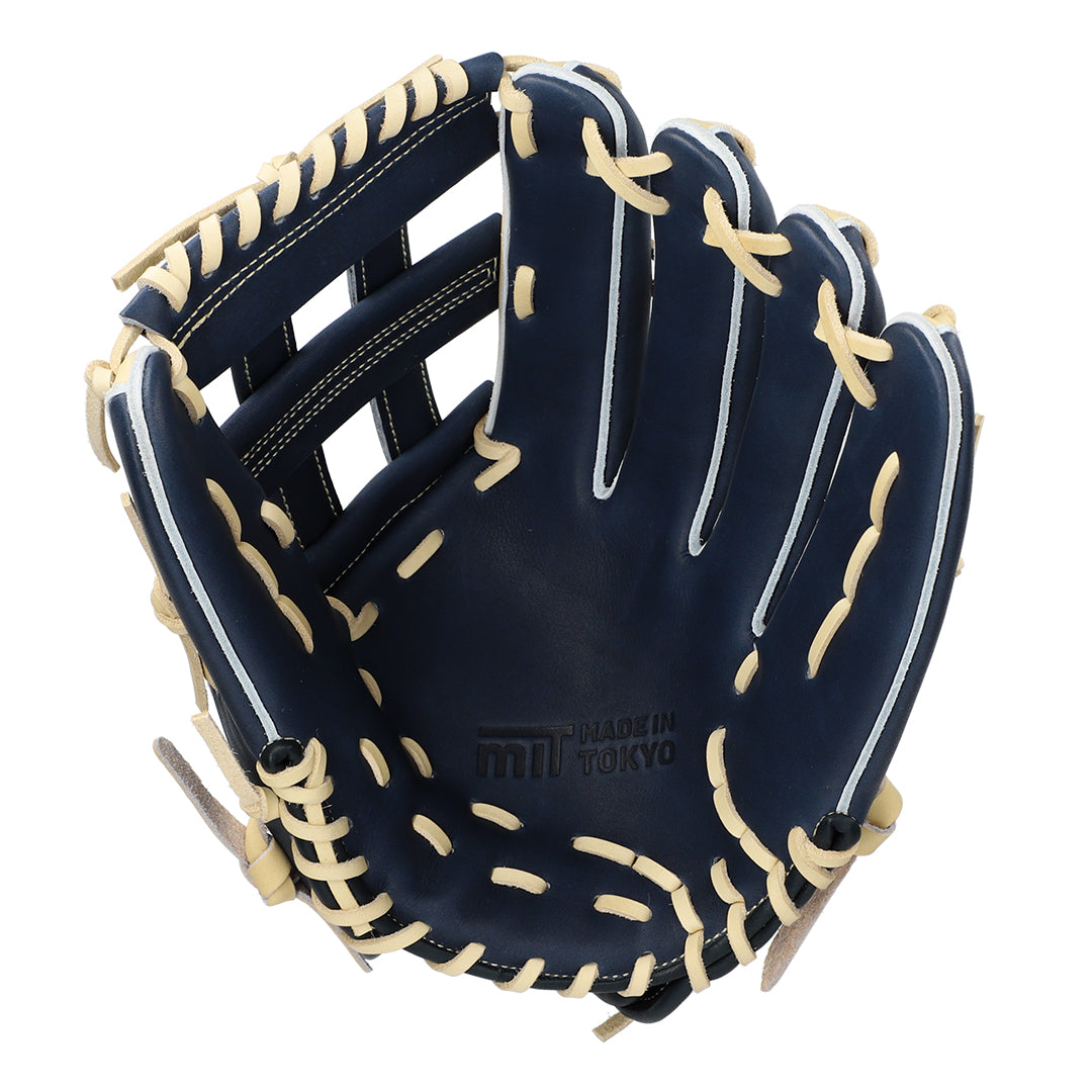 硬式用グラブ 外野手用 ネイビー×キャメル