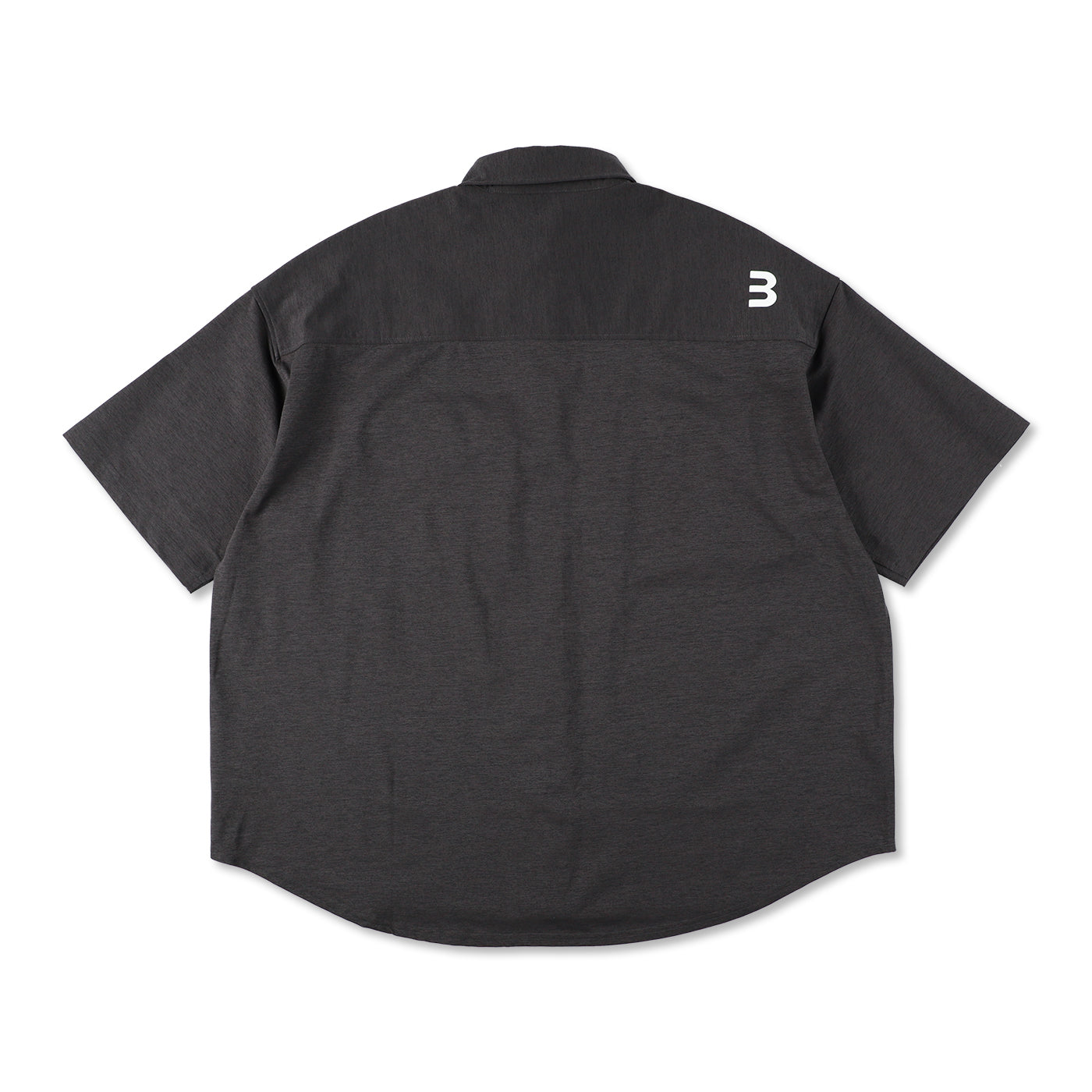 BEN GENERAL Russell Athletic ドライパワーストレッチボタンアップショートスリーブイージーシャツ チャコール