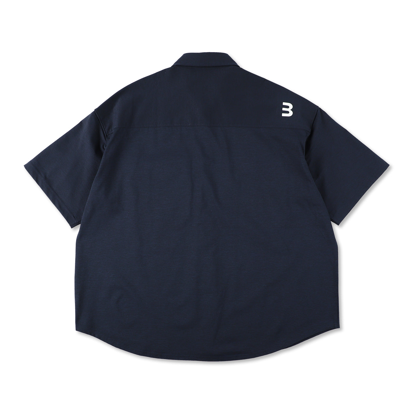BEN GENERAL Russell Athletic ドライパワーストレッチボタンアップショートスリーブイージーシャツ ネイビー