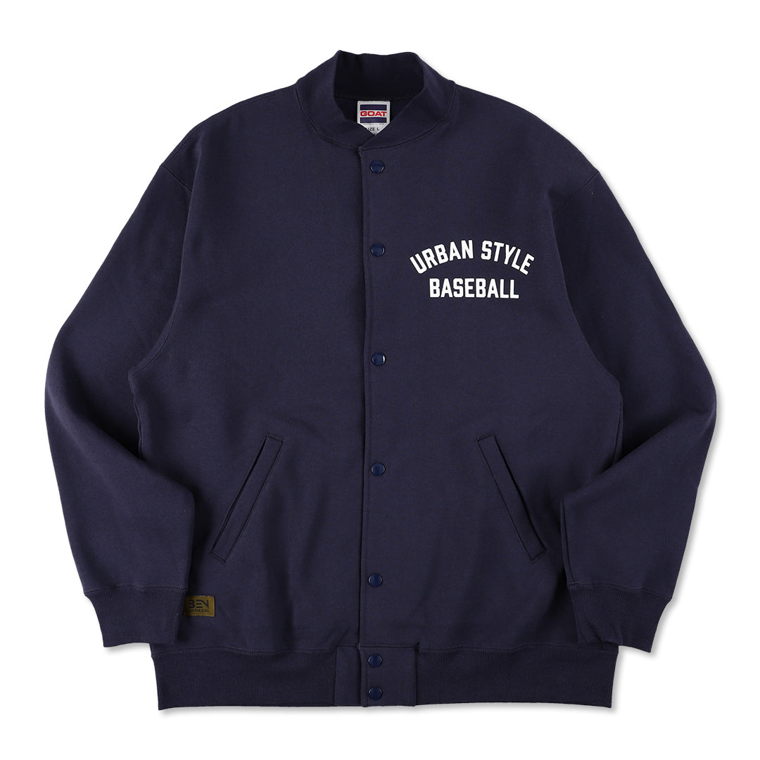 BEN GENERAL GOAT フリーススウェットスナップジャケット15.5oz ネイビー