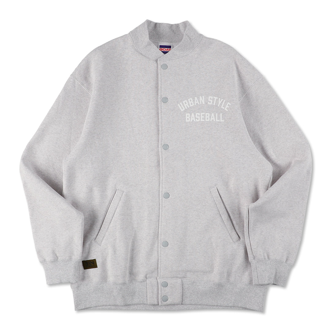BEN GENERAL GOAT フリーススウェットスナップジャケット15.5oz アッシュ