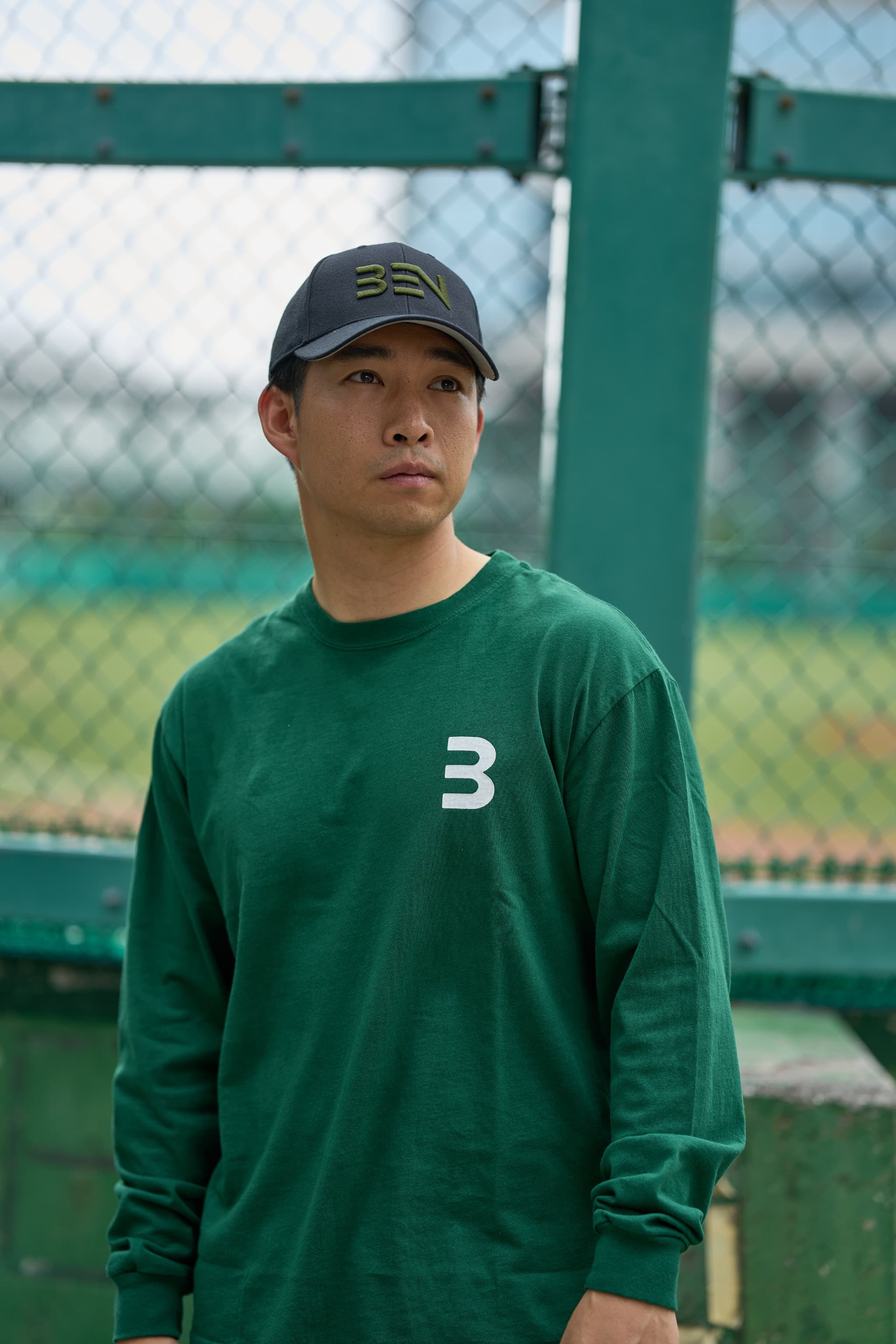 BEN GENERAL Russell Athletic U.S. コットンジャージーロングスリーブTシャツ フォレスト