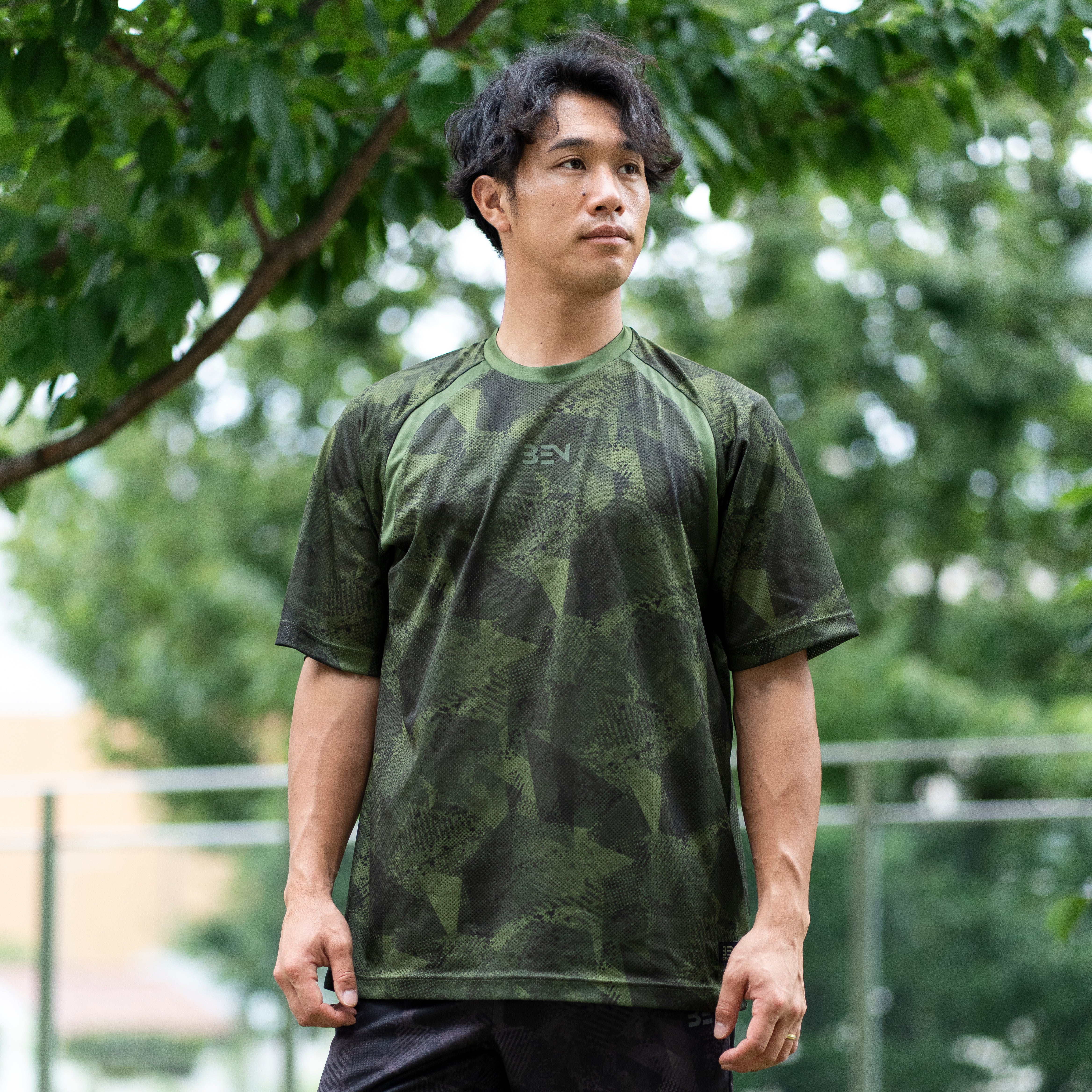 ドライメッシュTシャツ カーキ