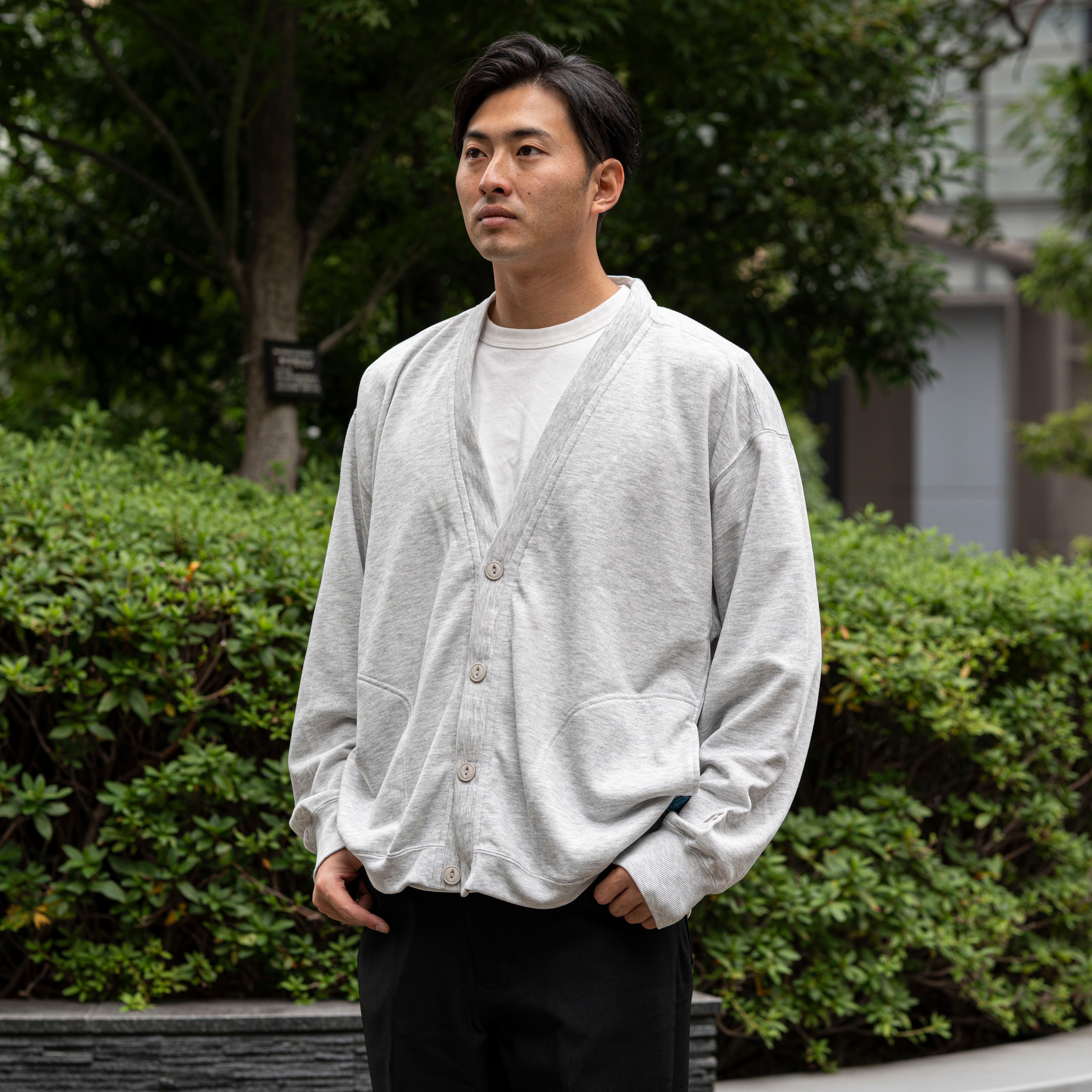 BEN GENERAL Russell Athletic エバードライボタンアップカーディガン グレー