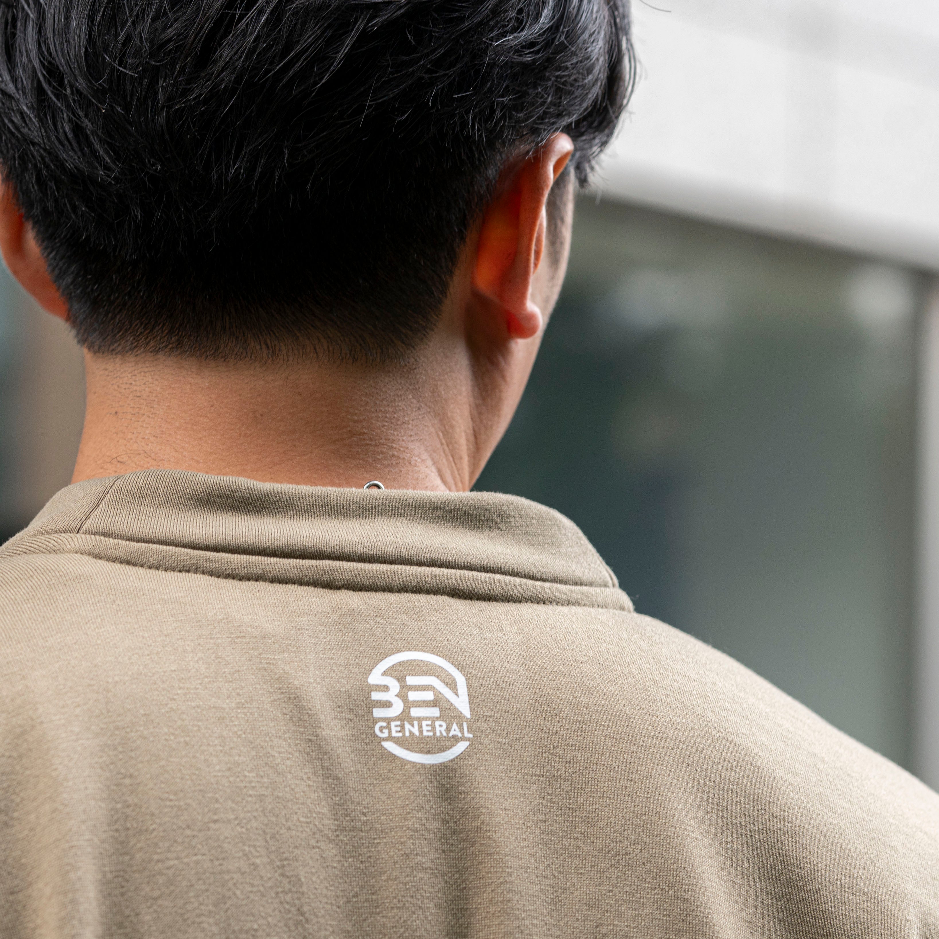 BEN GENERAL Russell Athletic エバードライボタンアップカーディガン カーキ