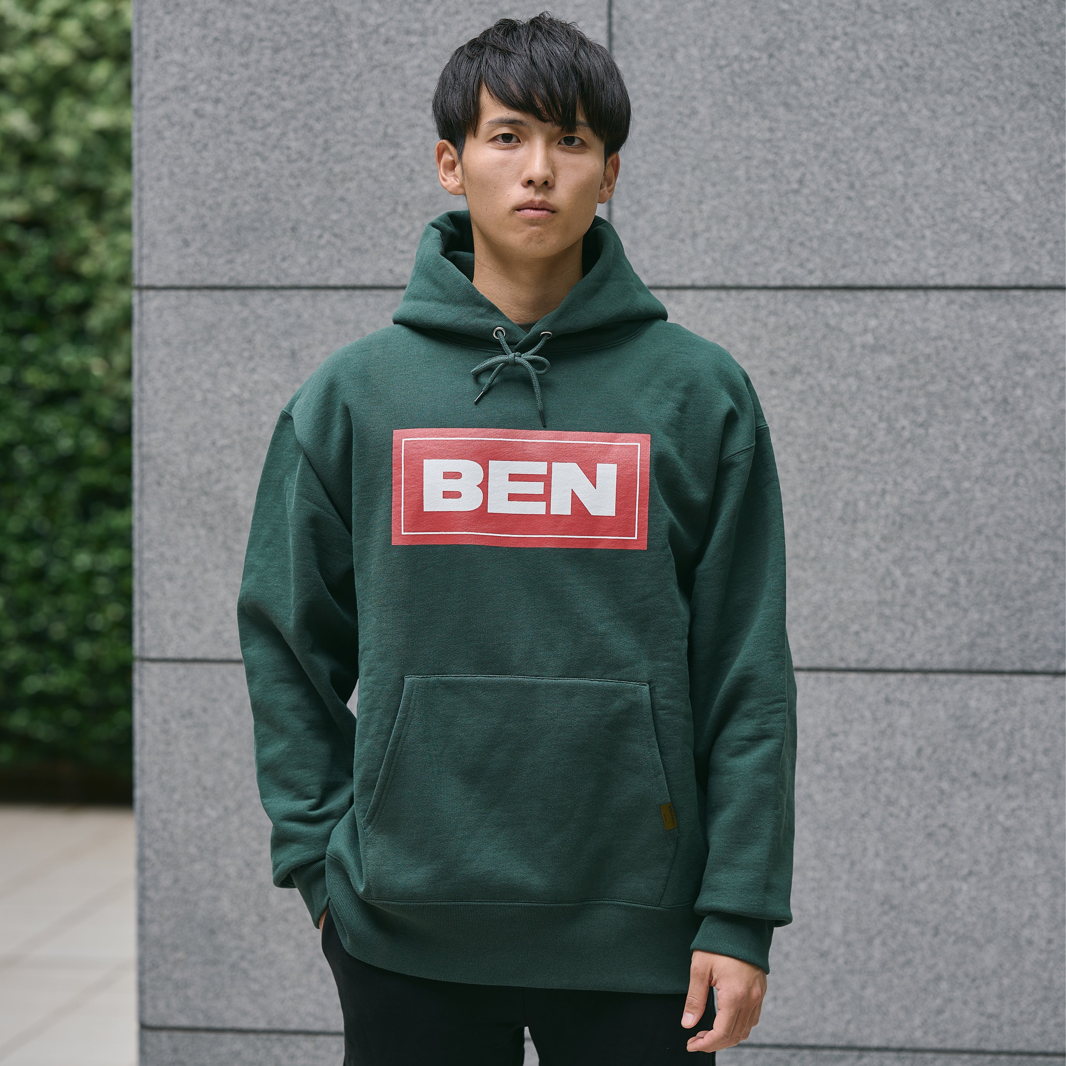 BEN GENERAL GOAT フリースプルオーバーフーディー15.5oz フォレスト