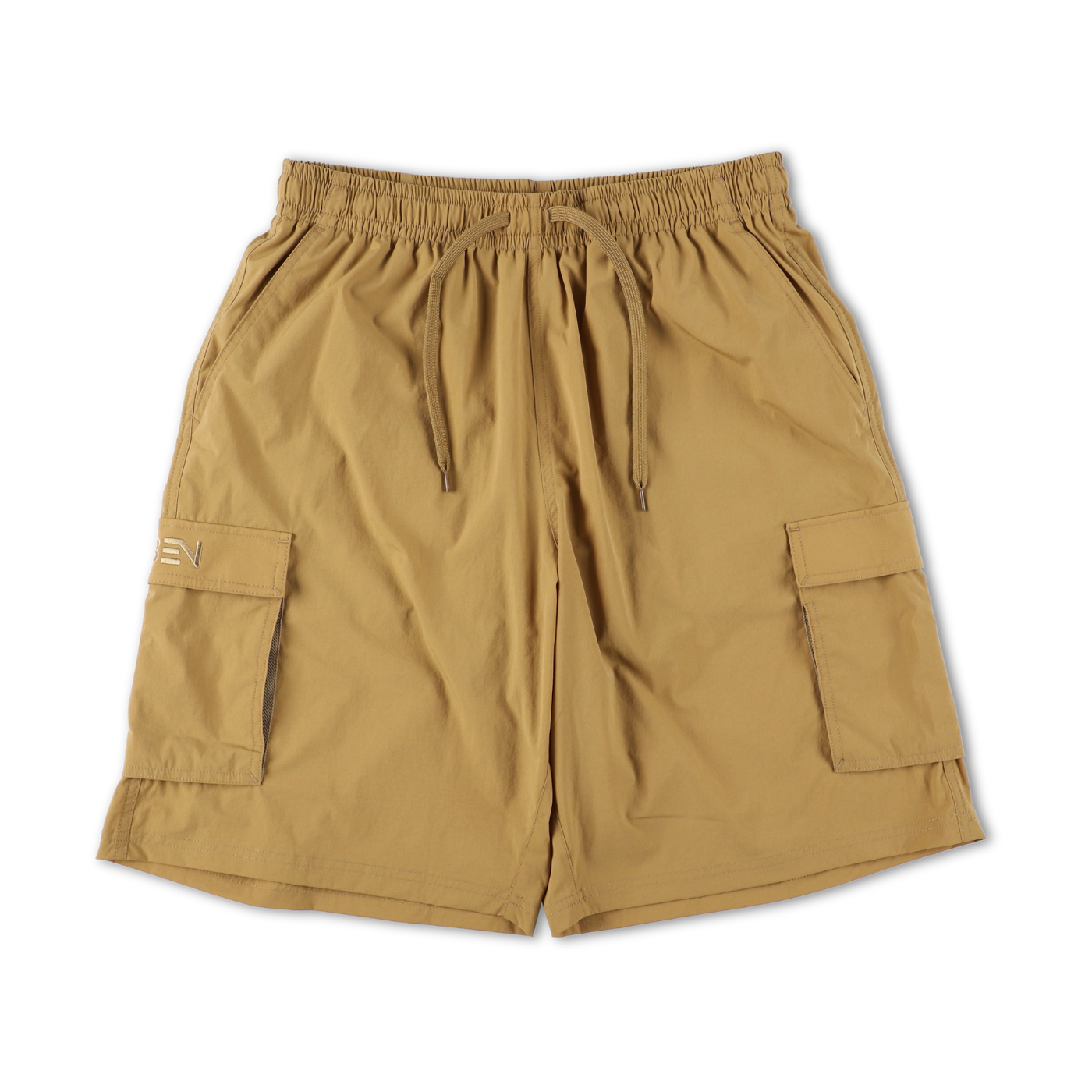 BEN GENERAL Russell Athletic ストレッチナイロンビーチショーツ カーキ