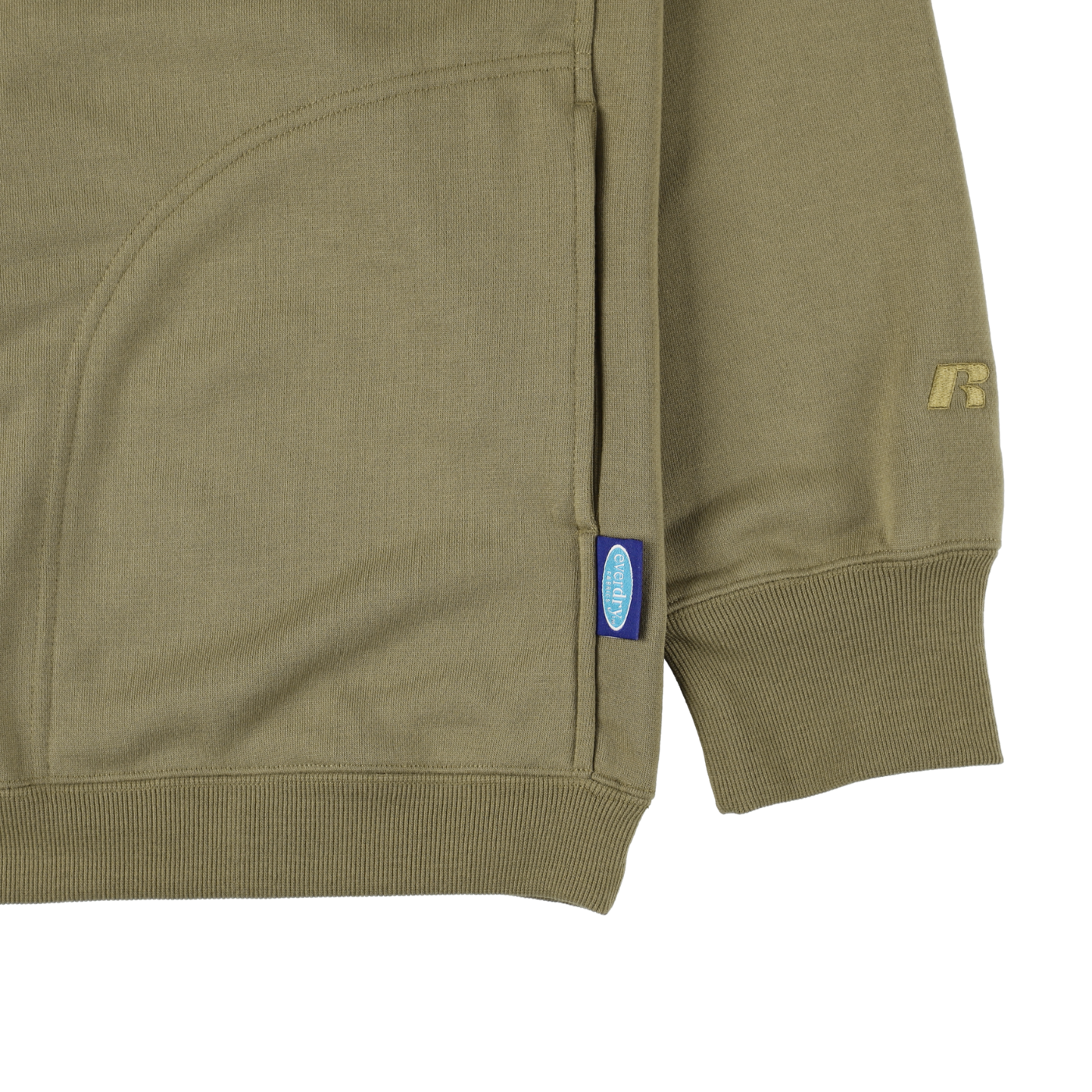 BEN GENERAL Russell Athletic エバードライボタンアップカーディガン カーキ