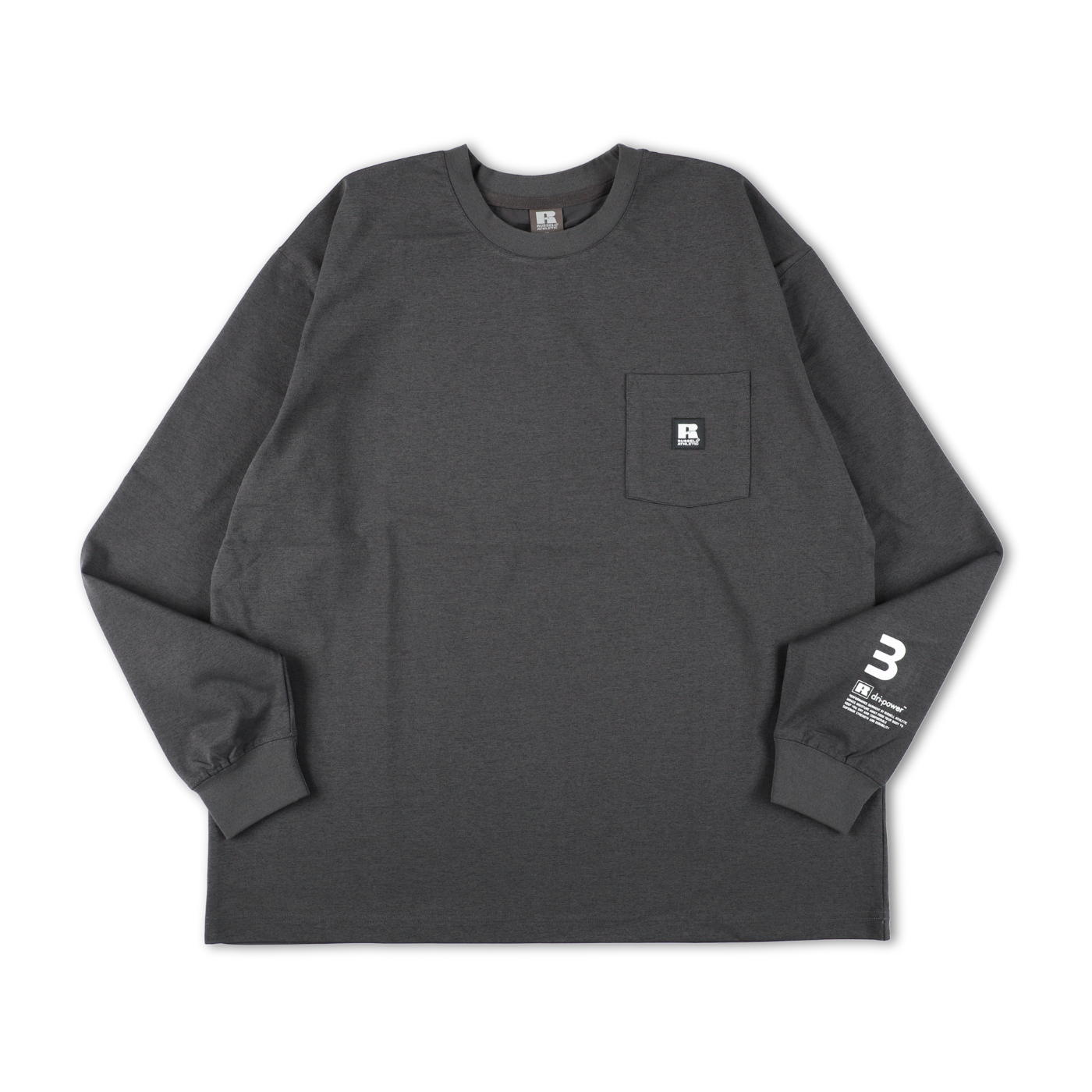BEN GENERAL Russell Athletic ドライパワーストレッチイージーロングスリーブシャツ チャコール