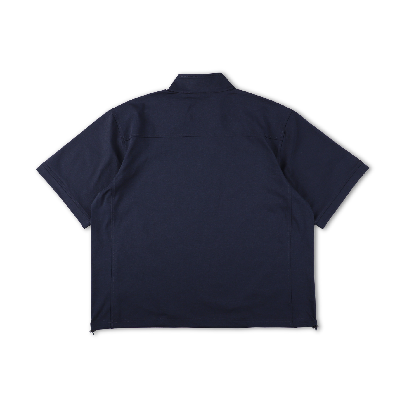 BEN GENERAL Russell Athletic ドライパワーストレッチハーフジップショートスリーブイージーシャツ ネイビー