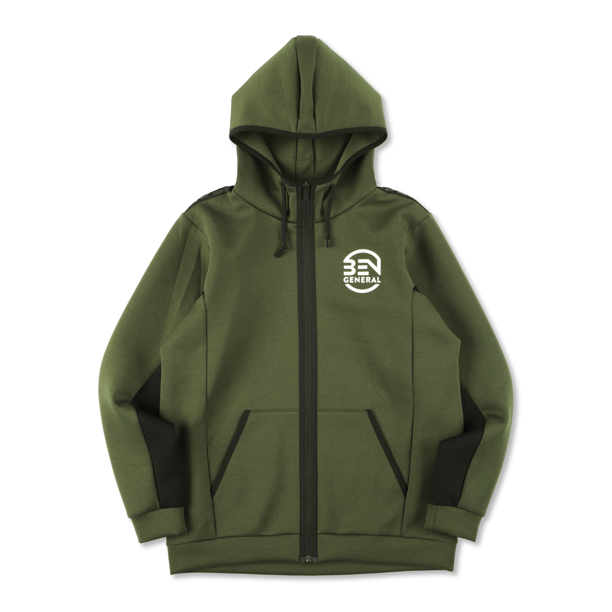 スウェットフーディー カーキ