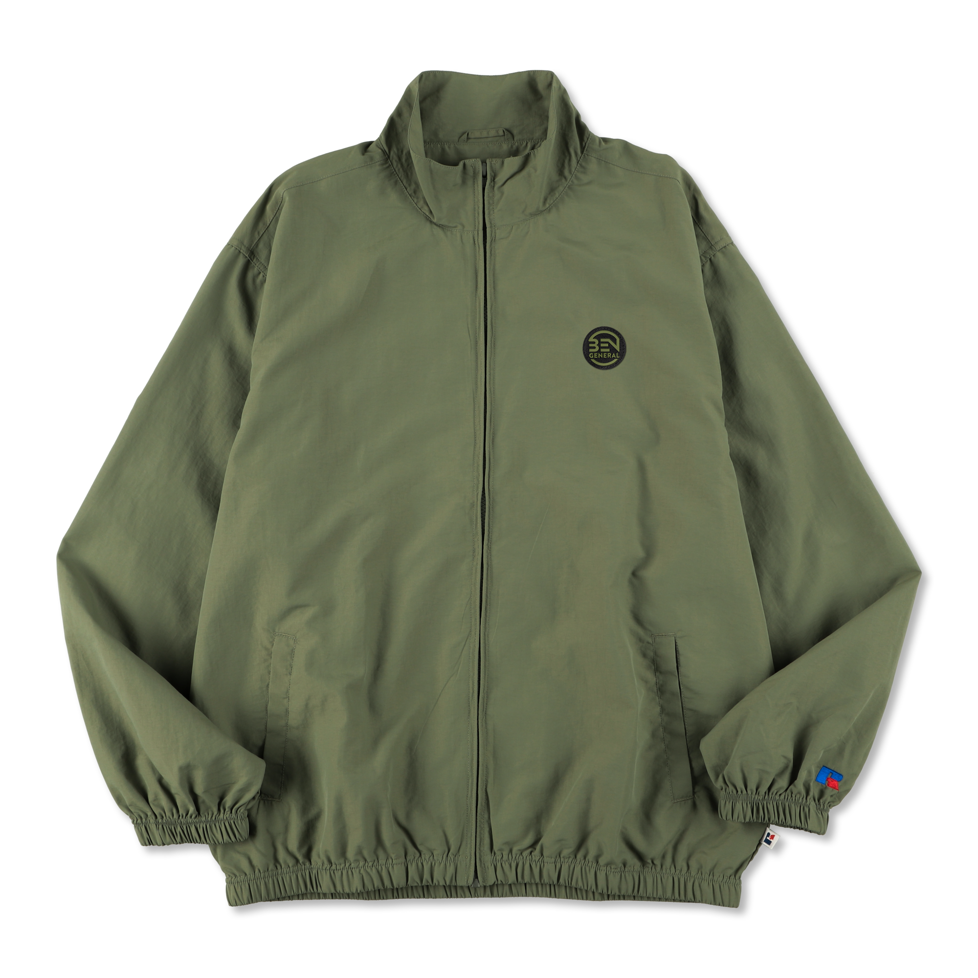 BEN GENERAL Russell Athletic ナイロンタッサークラシックトレーニングジャケット グリーン