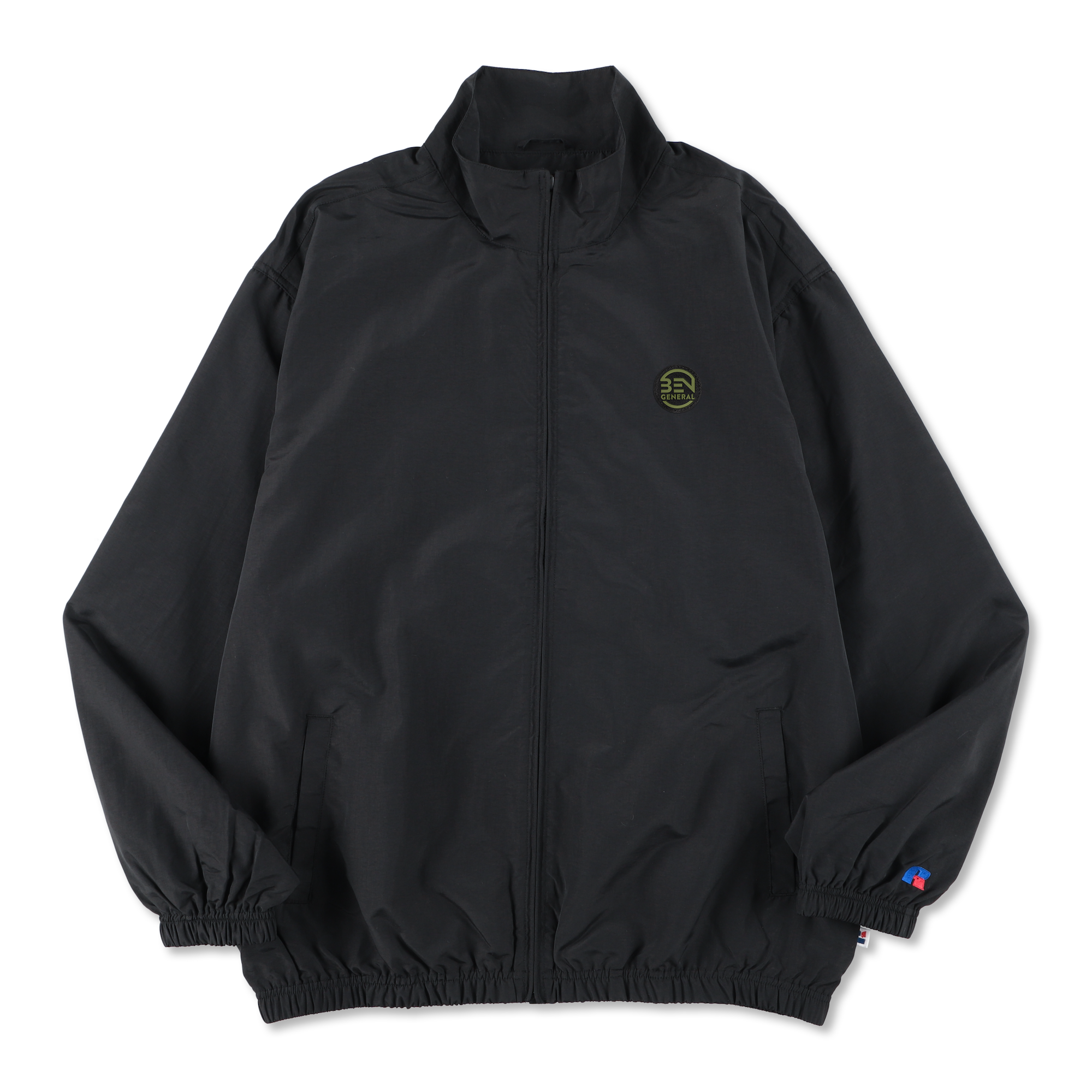 BEN GENERAL Russell Athletic ナイロンタッサークラシックトレーニングジャケット ブラック