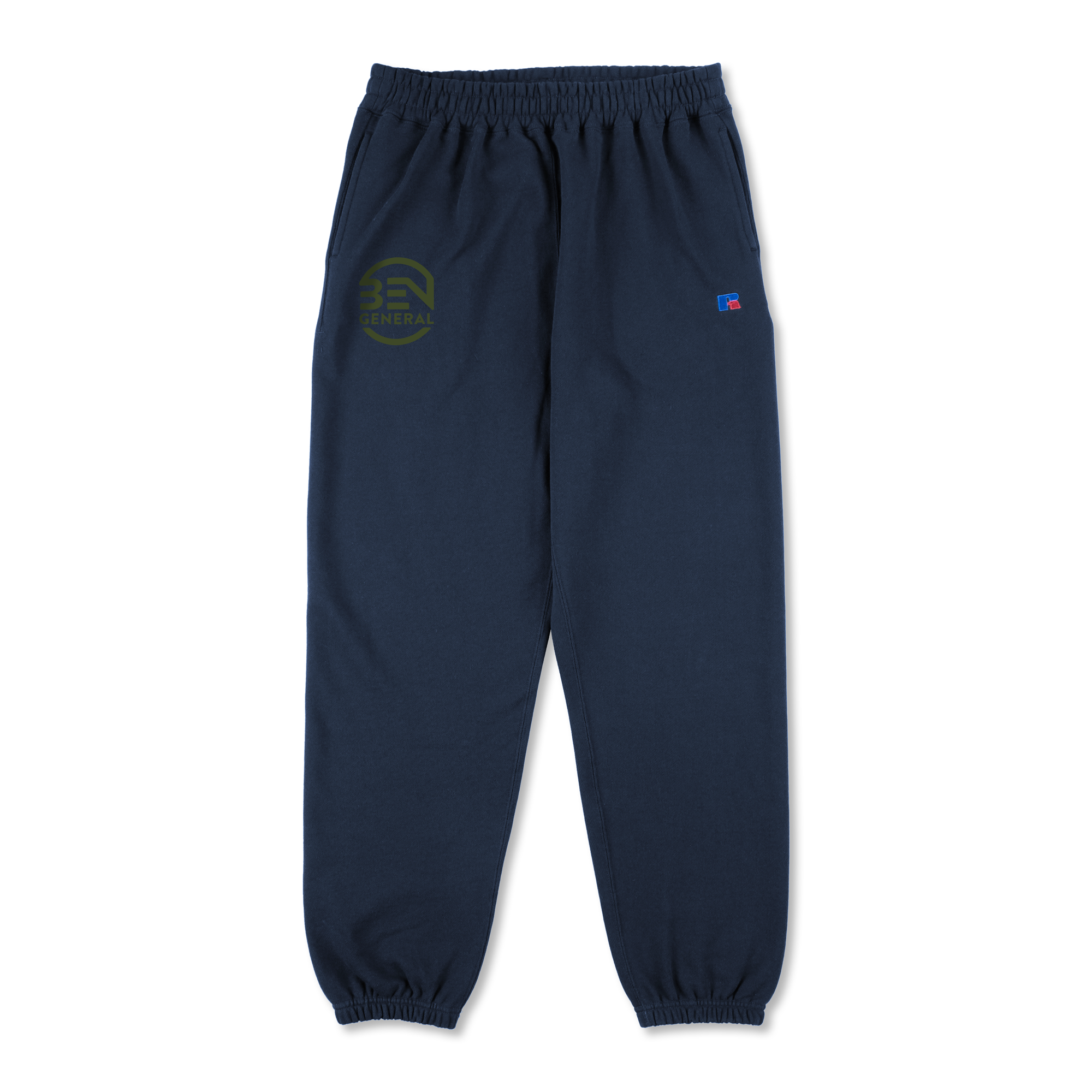 BEN GENERAL Russell Athletic プロコットンループバックテリースウェットクルーパンツ ネイビー