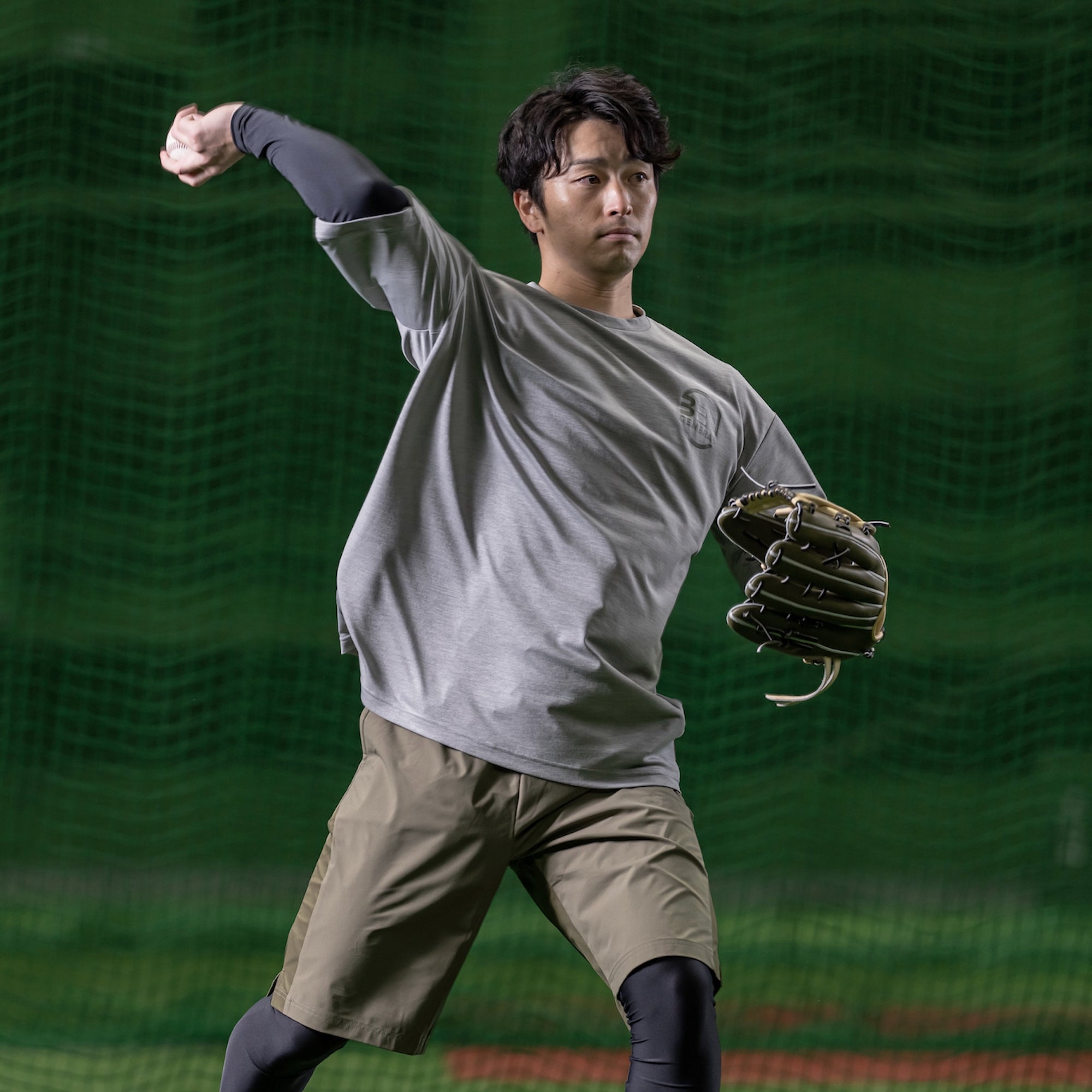 トレーニングドライTシャツ グレー